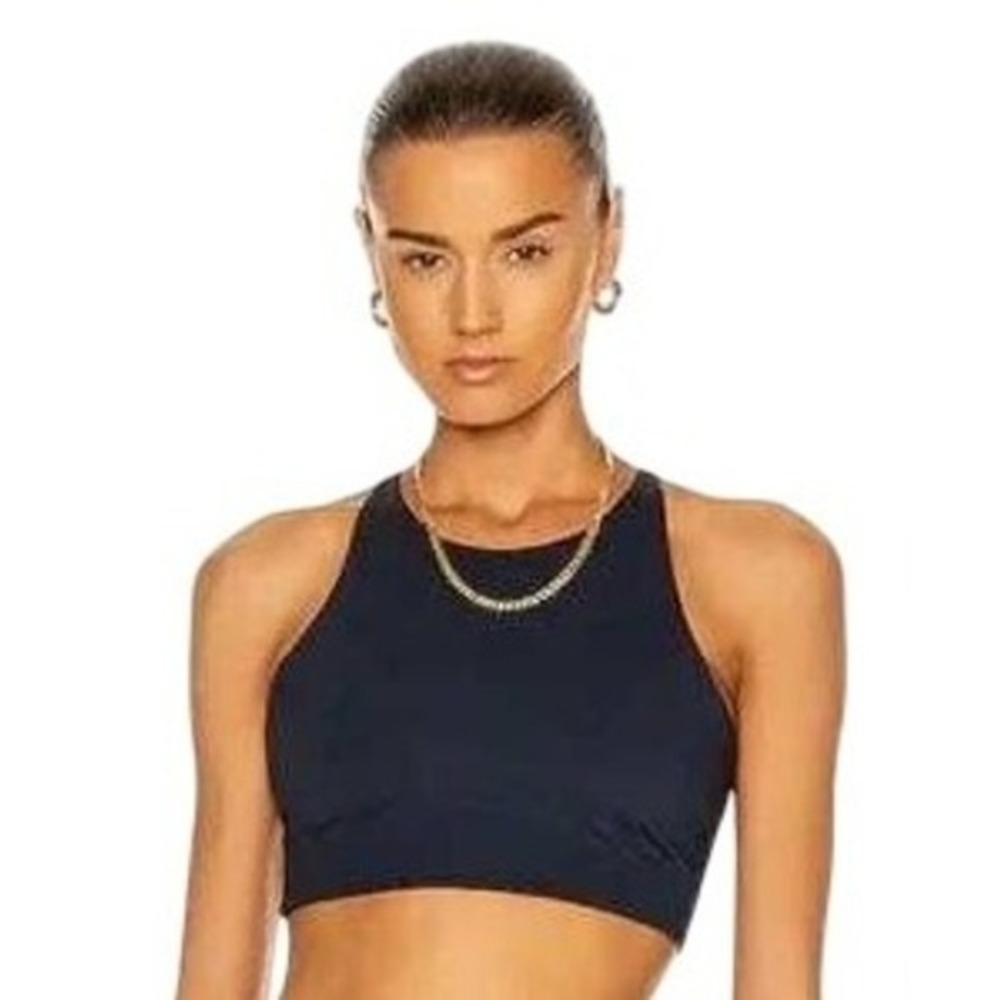 Girlfriend Collective Topanga Sports Bra‎ in Black Large NEW